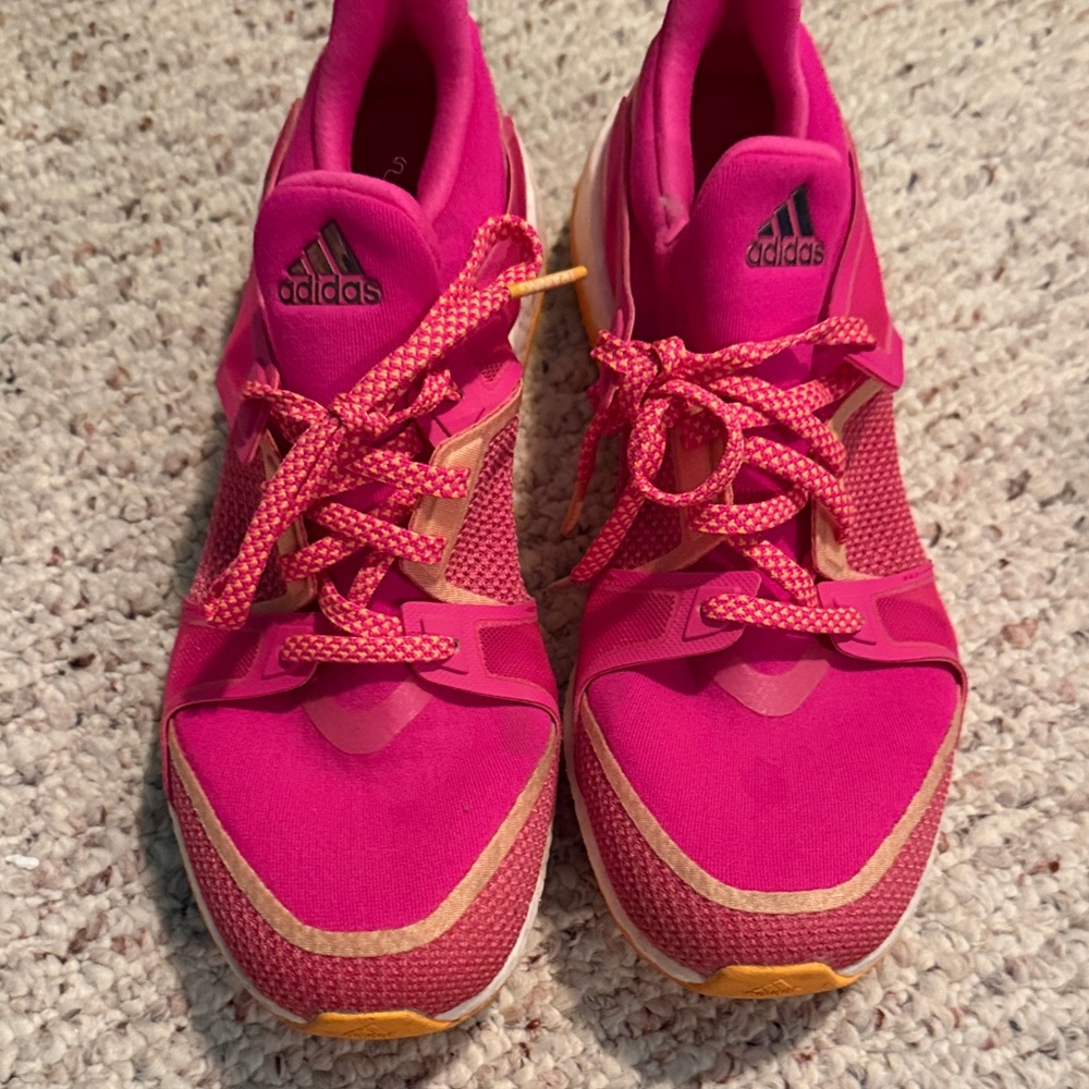 Adidas Women's Hot Pink and Yellow Athletic Shoes
